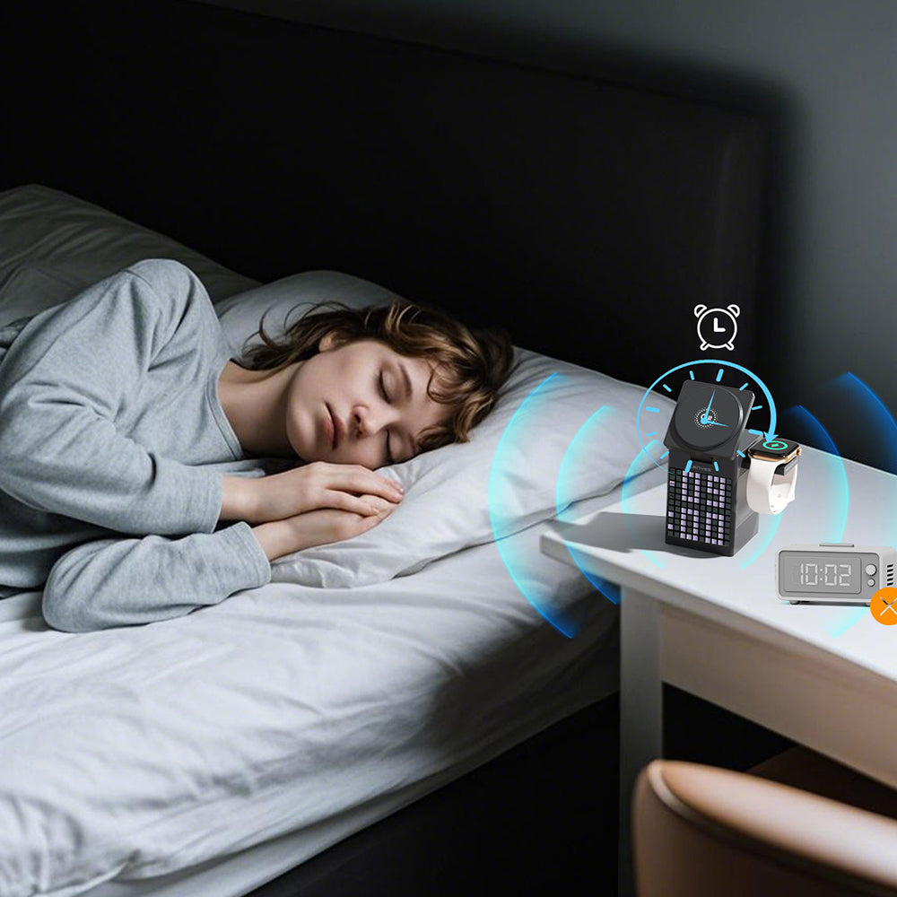 Lenyes PW320 Qi2 Şarj Teknolojili Alarmlı Bluetooth Speaker Özellikli Telefon&Akıllı Saat&Kulaklık 15W 6in1 Kablosuz Şarj Standı Lenyes PW320 Qi2 Şarj Teknolojili Alarmlı Bluetooth Speaker Özellikli Telefon&Akıllı Saat&Kulaklık 15W 6in1 Kablosuz Şarj Standı